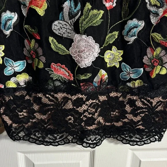 JAX Black Label Floral Embroidered Black Dress - Picture 5 of 14